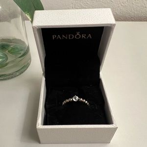 PANDORA RING SIZE 6 BIRTHSTONE WHITE